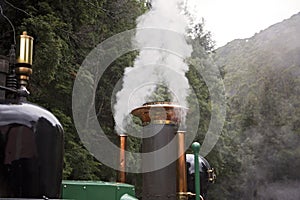 Funnel Of A Steam Train Emitting Smoke