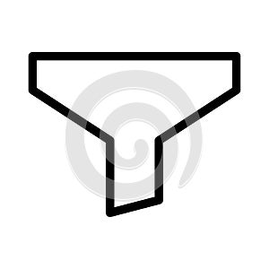 Funnel vector thin line icon