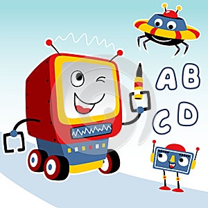 Funniest robots cartoon learn to letter