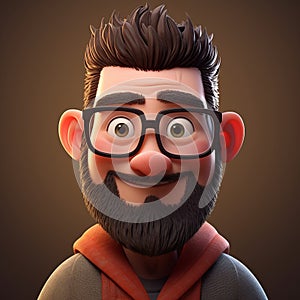 Funny 3d Character Art Illustration: Zhao - A Handsome Cartoon Character