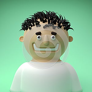 funny 3d character illustration