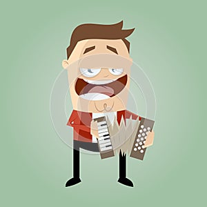 Funny accordion player