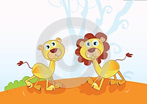 Funny African Lions