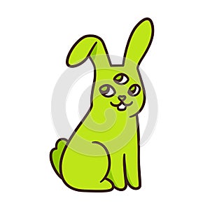 Funny alien mutant rabbit