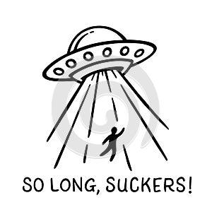 Funny alien UFO abduction meme