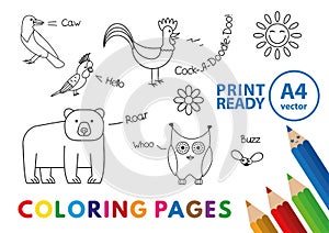 Funny Animals Coloring Book