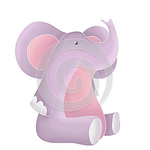 Funny animals - pink elephant