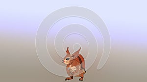 Funny animated squirrel with alpha channel.