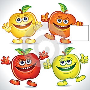 Funny Apples Cartoon