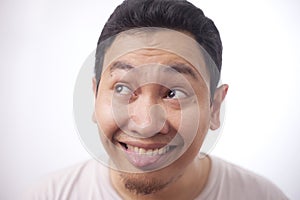 Funny Asian Man With Stupid Naughty Face