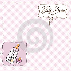 Funny baby girl announcement card