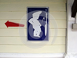 Funny bathroom sign in phi phi islands in thailand