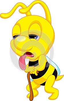 Funny bee cartoon