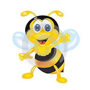 Funny bee cartoon stock vector. Illustration of graphic