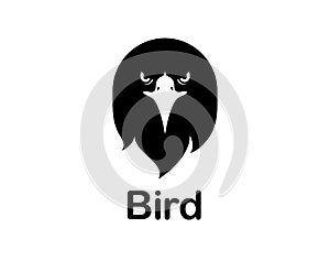 Funny bird logo abstract icon
