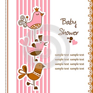 Funny birds baby shower