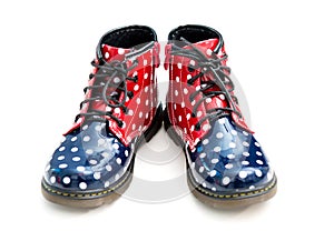 Funny boots with polka dots