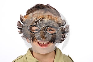 Funny boy with carnival mask