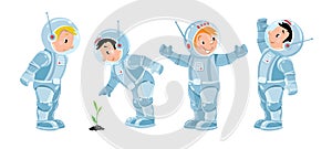 Funny boys. Cosmonaut or astronaut set photo