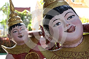 Funny Buddhist Temple Statues