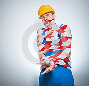 Funny builder - manual worker