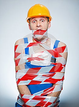 Funny builder - manual worker