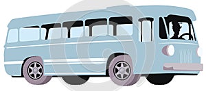 Funny bus.. Cartoon auto. Illustration for internet and mobile website