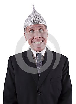 Funny Businessman Aluminum Hat, Mind Control