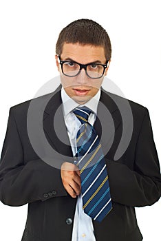 Funny businessman with eyeglasses