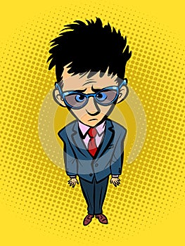 Funny businessman with glasses