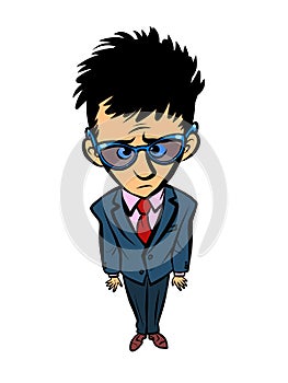 Funny businessman with glasses