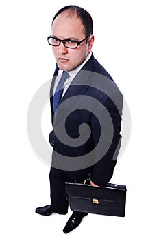 Funny businessman isolated