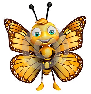 funny Butterfly cartoon character