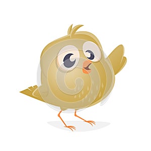 Funny canary bird clipart