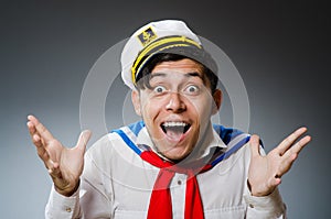 Funny captain sailor