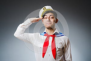 Funny captain sailor