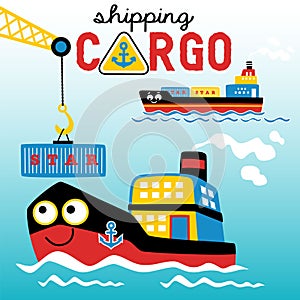 Funny cargo ships