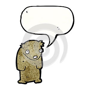 Smiešny návrh maľby medveď reč bublina 