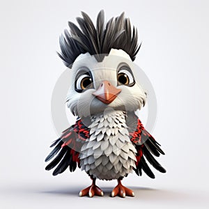 Funny Cartoon Bird: High-quality Fashion Feather In Unreal Engine Style