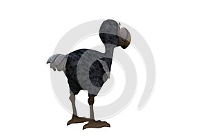 Funny cartoon character vulture baby isolated on a white background.