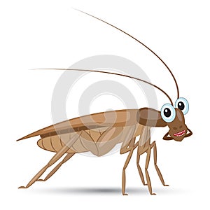 Funny cartoon cockroach