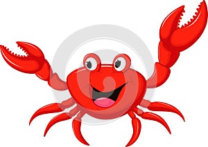 Funny cartoon crab