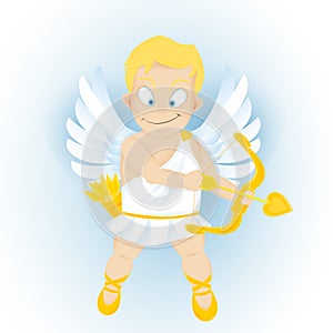 Funny cartoon Cupidon photo