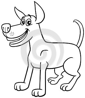 funny cartoon dog comic animal character coloring page