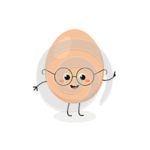 Funny cartoon egghead character