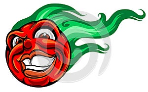 Funny cartoon flame vector illustration design art