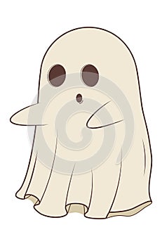 Funny cartoon ghost