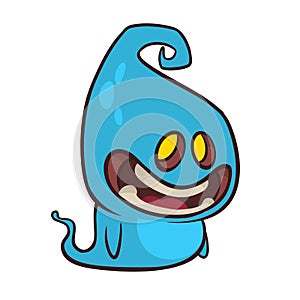 Funny cartoon ghost character