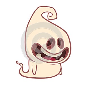 Funny cartoon ghost character