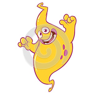 Funny cartoon ghost character